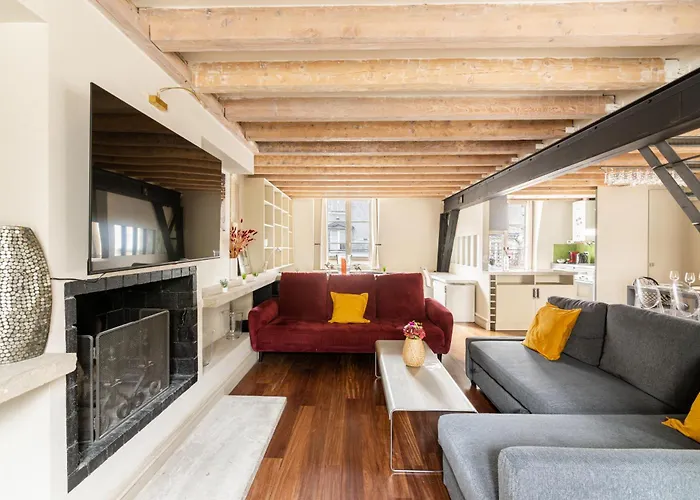 Appartement Quartier Mezzanine & 1Br Le Marais Temple Free Netflix